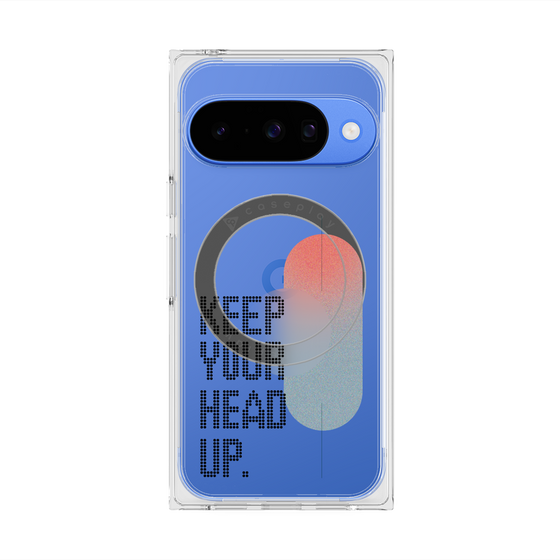 Premium Square Case with Pixelsnap［ Original - Dot Overlay - KEEP YOUR HEAD UP/A ］