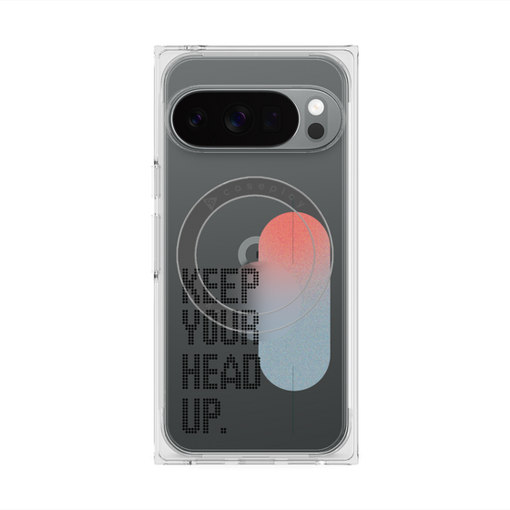 Premium Square Case with Pixelsnap［ Original - Dot Overlay - KEEP YOUR HEAD UP/A ］