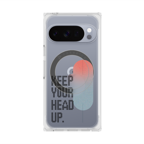 Premium Square Case with Pixelsnap［ Original - Dot Overlay - KEEP YOUR HEAD UP/A ］