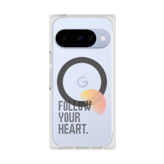 Premium Square Case with Pixelsnap［ Original - Dot Overlay - FOLLOW YOUR HEART/A ］