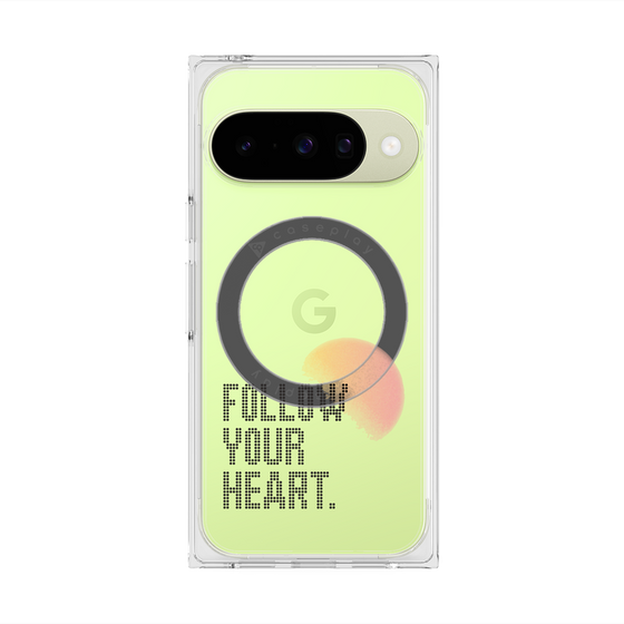 Premium Square Case with Pixelsnap［ Original - Dot Overlay - FOLLOW YOUR HEART/A ］