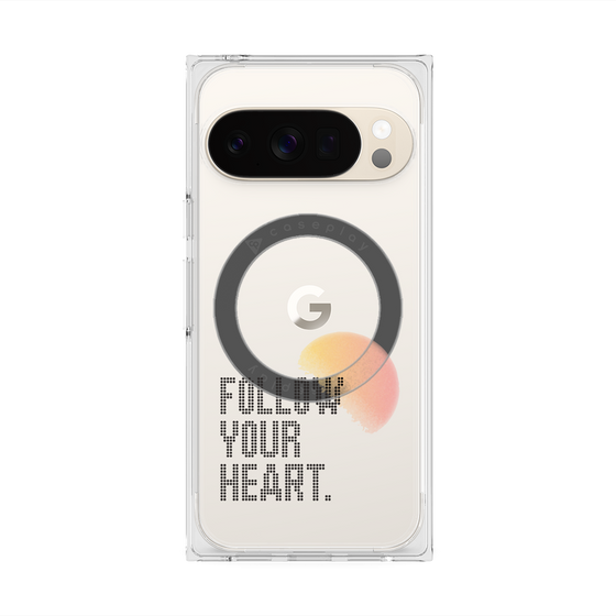 Premium Square Case with Pixelsnap［ Original - Dot Overlay - FOLLOW YOUR HEART/A ］