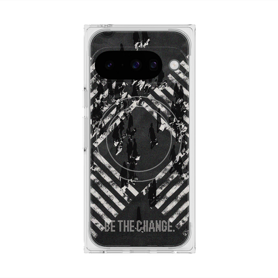 Premium Square Case with Pixelsnap［ Original - Dot Overlay - BE THE CHANGE/B ］
