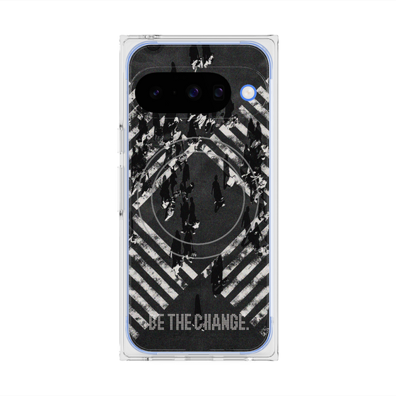 Premium Square Case with Pixelsnap［ Original - Dot Overlay - BE THE CHANGE/B ］
