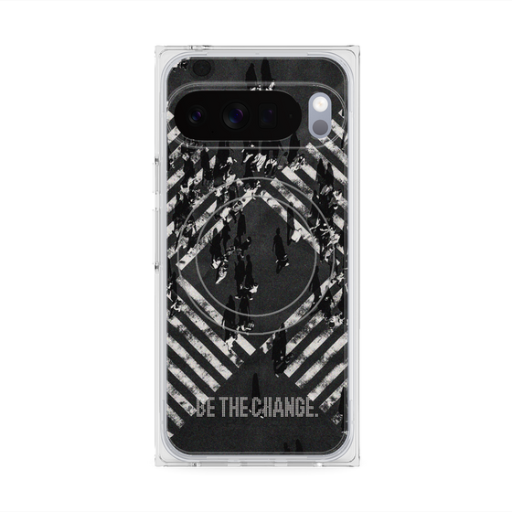 Premium Square Case with Pixelsnap［ Original - Dot Overlay - BE THE CHANGE/B ］