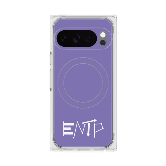 Premium Square Case with Pixelsnap［ Original - ENTP Debater - Alphabet - Purple ］