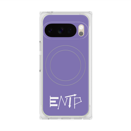 Premium Square Case with Pixelsnap［ Original - ENTP Debater - Alphabet - Purple ］