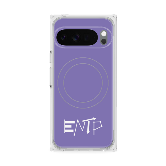 Premium Square Case with Pixelsnap［ Original - ENTP Debater - Alphabet - Purple ］