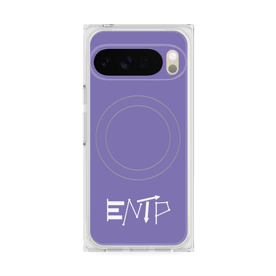 Premium Square Case with Pixelsnap［ Original - ENTP Debater - Alphabet - Purple ］