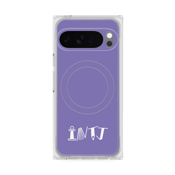Premium Square Case with Pixelsnap［ Original - INTJ Architect - Alphabet - Purple ］