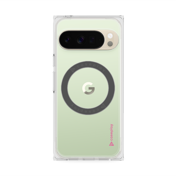 Premium Square Case with Pixelsnap［ Original - CASEPLAY Logo - Pink/B ］