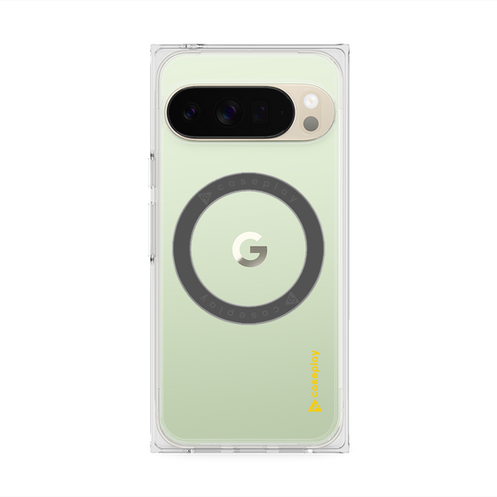 Premium Square Case with Pixelsnap［ Original - CASEPLAY Logo - Yellow/B ］