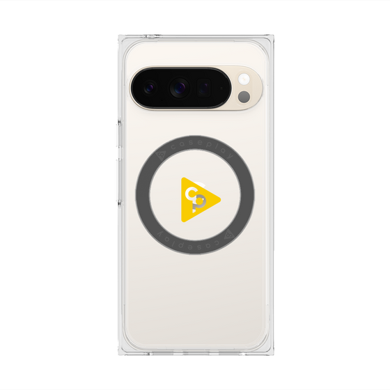 Premium Square Case with Pixelsnap［ Original - CASEPLAY Logo - Yellow/C ］