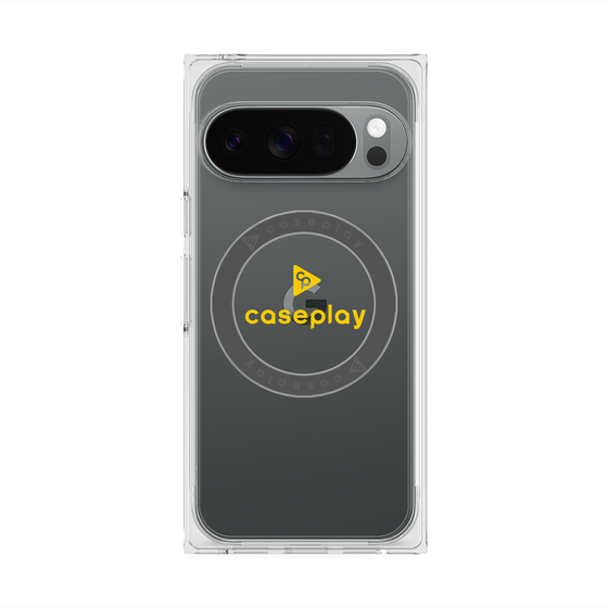 Premium Square Case with Pixelsnap［ Original - CASEPLAY Logo - Yellow/D ］