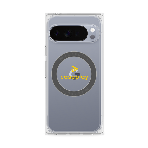 Premium Square Case with Pixelsnap［ Original - CASEPLAY Logo - Yellow/D ］