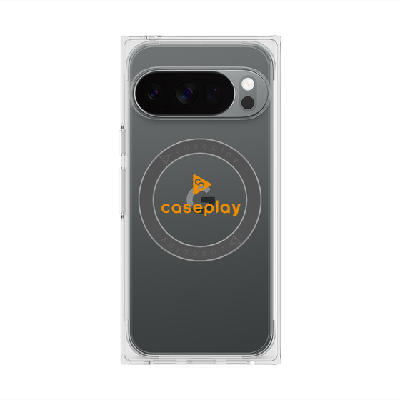 Premium Square Case with Pixelsnap［ Original - CASEPLAY Logo - Orange/D ］