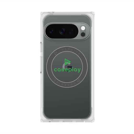 Premium Square Case with Pixelsnap［ Original - CASEPLAY Logo - Green/D ］