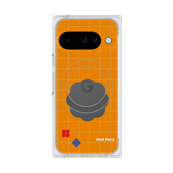 Premium Square Case with Pixelsnap［ Mod Deco - Original - Retro Orange ］