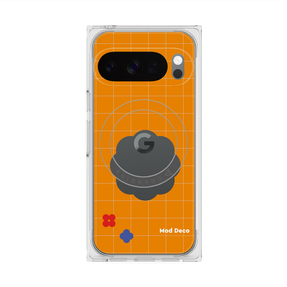 Premium Square Case with Pixelsnap［ Mod Deco - Original - Retro Orange ］