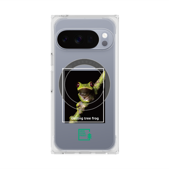 Premium Square Case with Pixelsnap［ Green Future Project - Gliding tree frog ］