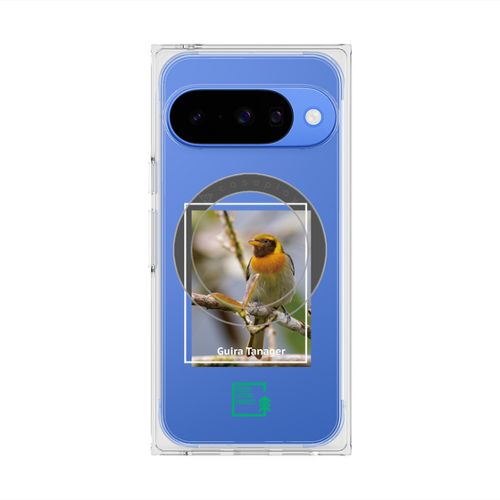 Premium Square Case with Pixelsnap［ Green Future Project - Guira Tanager ］