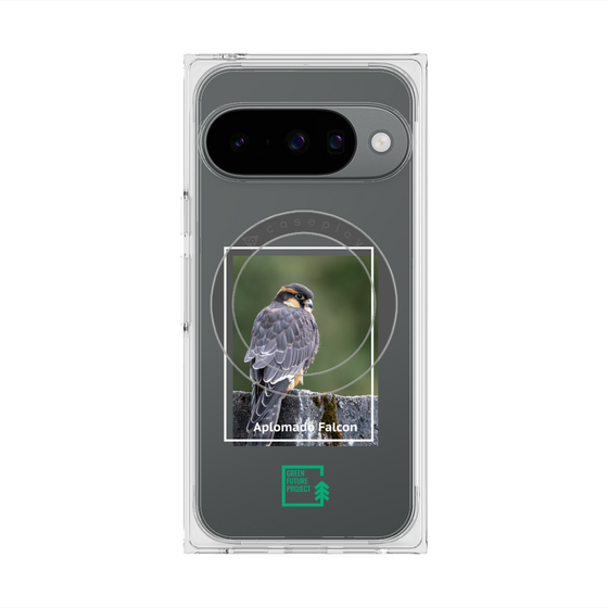 Premium Square Case with Pixelsnap［ Green Future Project - Aplomado Falcon ］