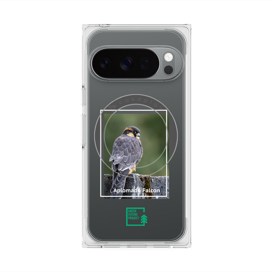 Premium Square Case with Pixelsnap［ Green Future Project - Aplomado Falcon ］