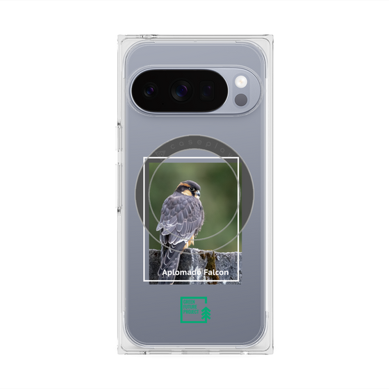 Premium Square Case with Pixelsnap［ Green Future Project - Aplomado Falcon ］