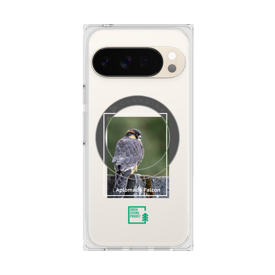 Premium Square Case with Pixelsnap［ Green Future Project - Aplomado Falcon ］