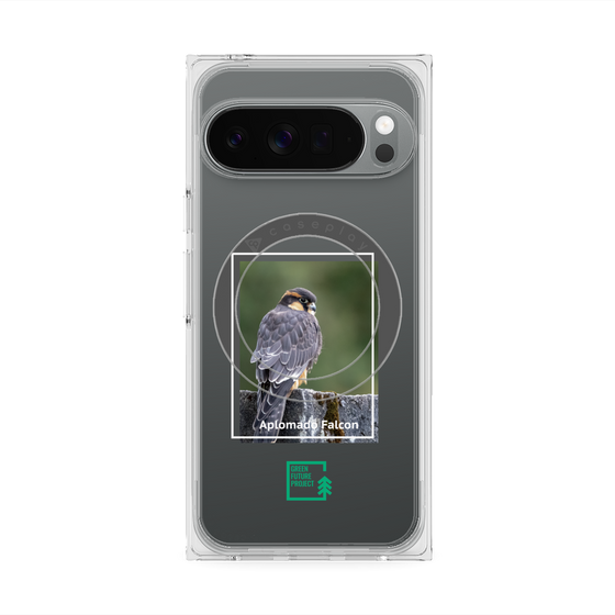 Premium Square Case with Pixelsnap［ Green Future Project - Aplomado Falcon ］