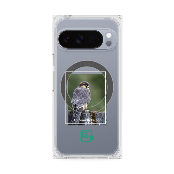 Premium Square Case with Pixelsnap［ Green Future Project - Aplomado Falcon ］