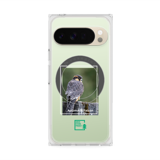 Premium Square Case with Pixelsnap［ Green Future Project - Aplomado Falcon ］