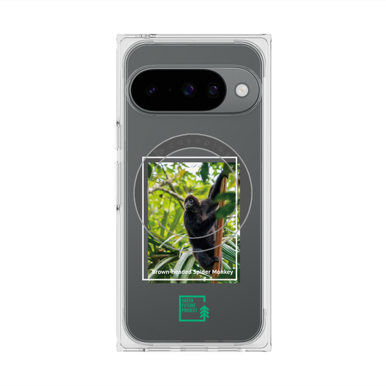 Premium Square Case with Pixelsnap［ Green Future Project - Brown-headed Spider Monkey ］