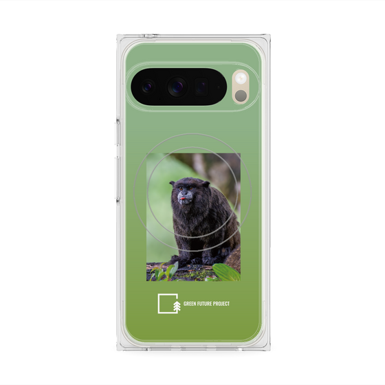 Premium Square Case with Pixelsnap［ Green Future Project - Black-mantled Tamarin ］