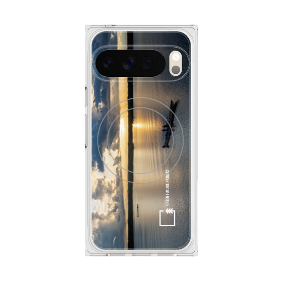 Premium Square Case with Pixelsnap［ Green Future Project - Landscape ］