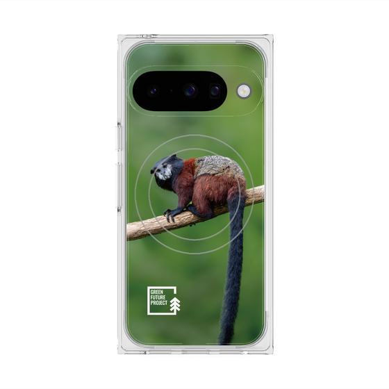 Premium Square Case with Pixelsnap［ Green Future Project - Saddle-backTamarin ］