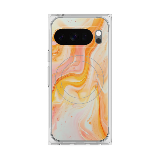 Premium Square Case with Pixelsnap［ Color Rain - Original - Tangerine Mist ］