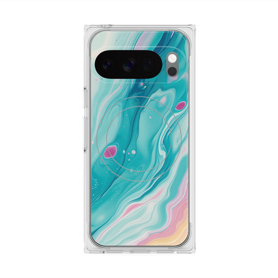 Premium Square Case with Pixelsnap［ Color Rain - Original - Serene Wave ］