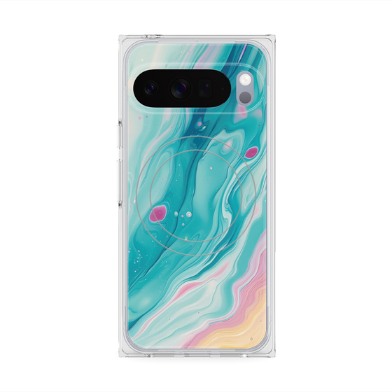 Premium Square Case with Pixelsnap［ Color Rain - Original - Serene Wave ］