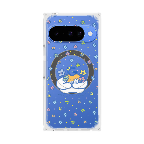 Premium Square Case with Pixelsnap［ Mokmokchan - Flowers ］