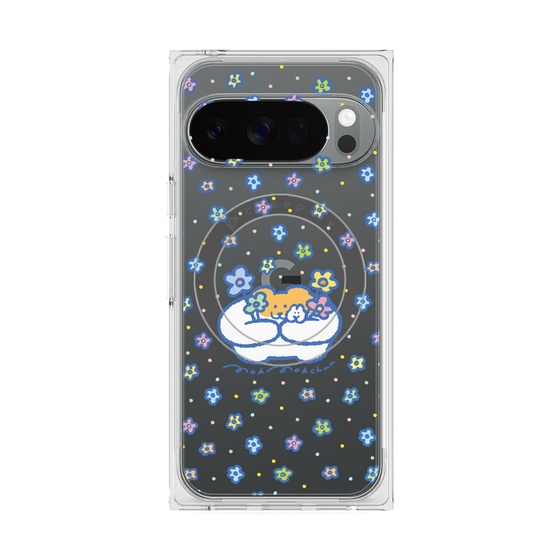 Premium Square Case with Pixelsnap［ Mokmokchan - Flowers ］