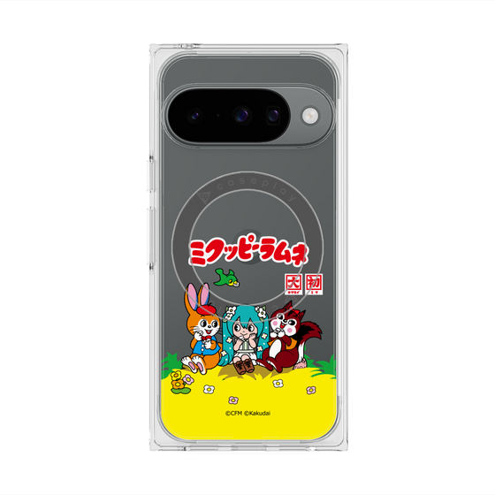 Premium Square Case with Pixelsnap［ Hatsune Miku × Kuppy Ramune - Package - Clear ］