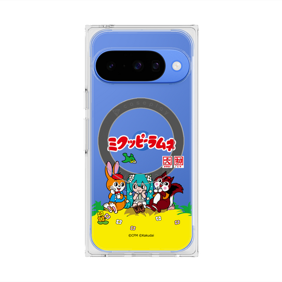 Premium Square Case with Pixelsnap［ Hatsune Miku × Kuppy Ramune - Package - Clear ］