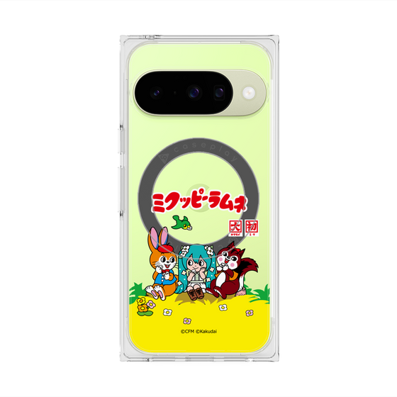 Premium Square Case with Pixelsnap［ Hatsune Miku × Kuppy Ramune - Package - Clear ］