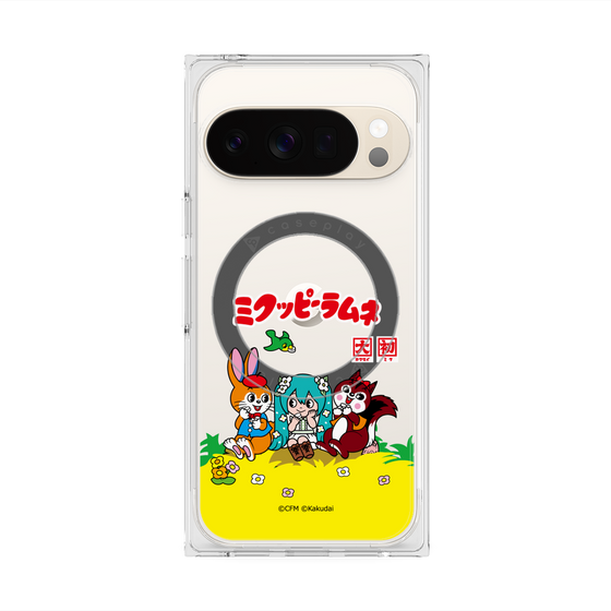Premium Square Case with Pixelsnap［ Hatsune Miku × Kuppy Ramune - Package - Clear ］
