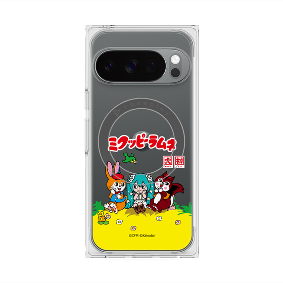 Premium Square Case with Pixelsnap［ Hatsune Miku × Kuppy Ramune - Package - Clear ］