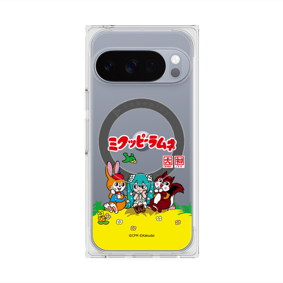 Premium Square Case with Pixelsnap［ Hatsune Miku × Kuppy Ramune - Package - Clear ］