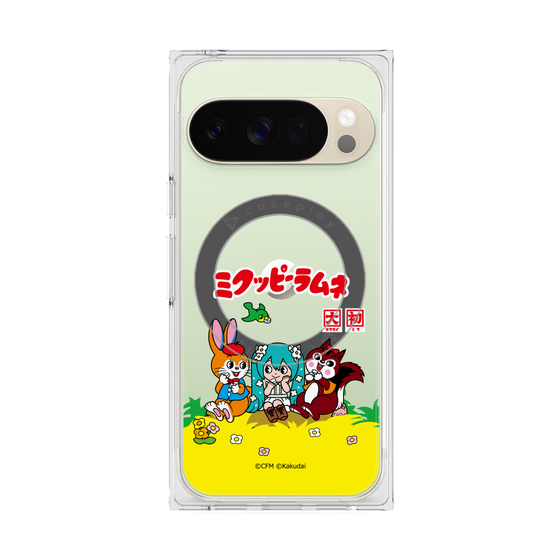 Premium Square Case with Pixelsnap［ Hatsune Miku × Kuppy Ramune - Package - Clear ］