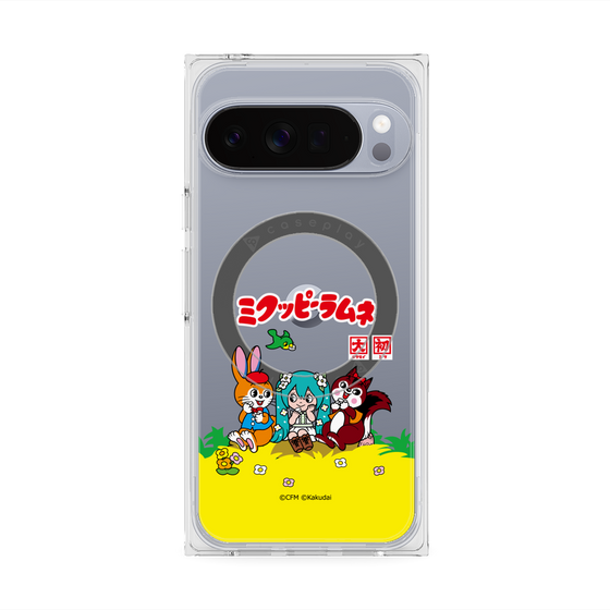Premium Square Case with Pixelsnap［ Hatsune Miku × Kuppy Ramune - Package - Clear ］