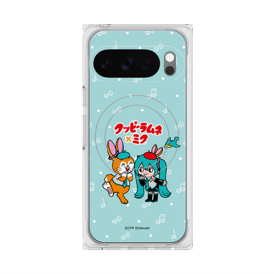 Premium Square Case with Pixelsnap［ Hatsune Miku × Kuppy Ramune - Hatsune Miku × Kuppy - Chibi Illustration ］